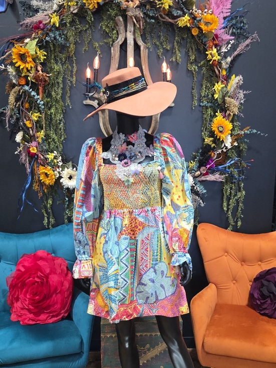 FARM Rio Dresses & Skirts - FARM Rio Multicolor Floral & Geometric Midi Dress
